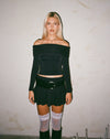 Image of Andi Long Sleeve Bardot Top in Slinky Black