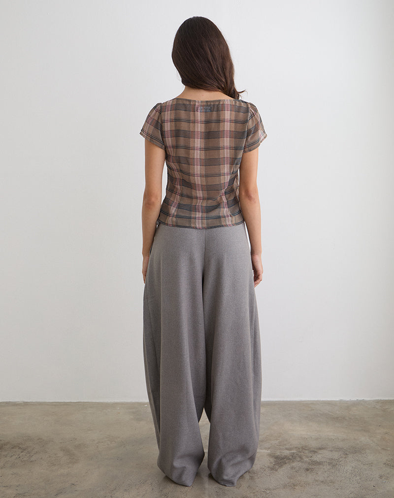 Image of Arden Tie Waist Trouser in Tailoring Grey