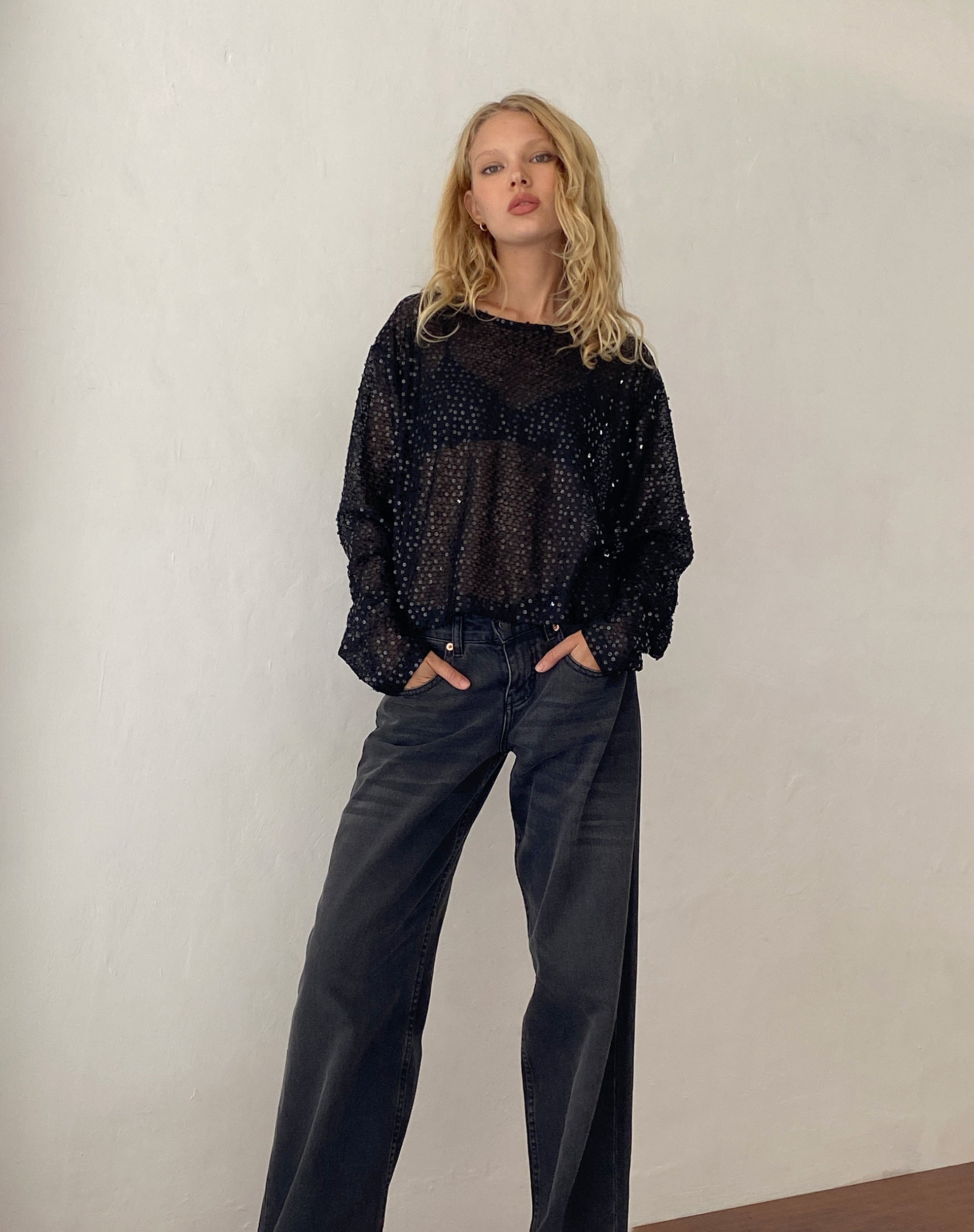 Sequin black sale jeans