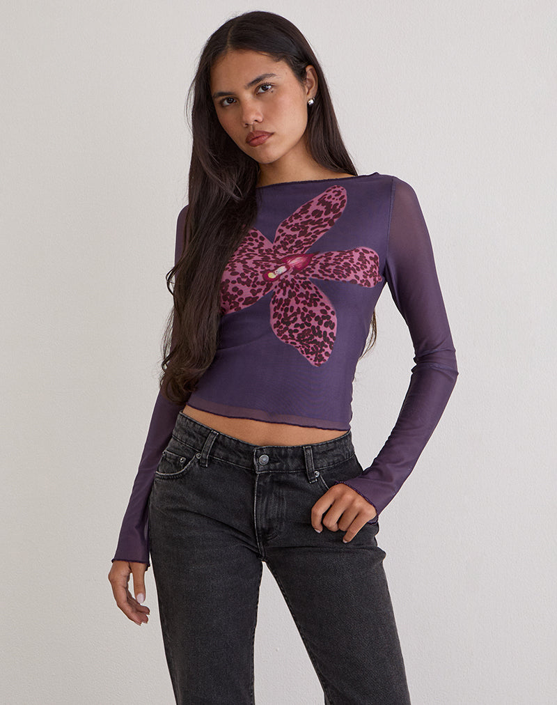 Armali Langarmshirt in leuchtendem Orchideenviolett
