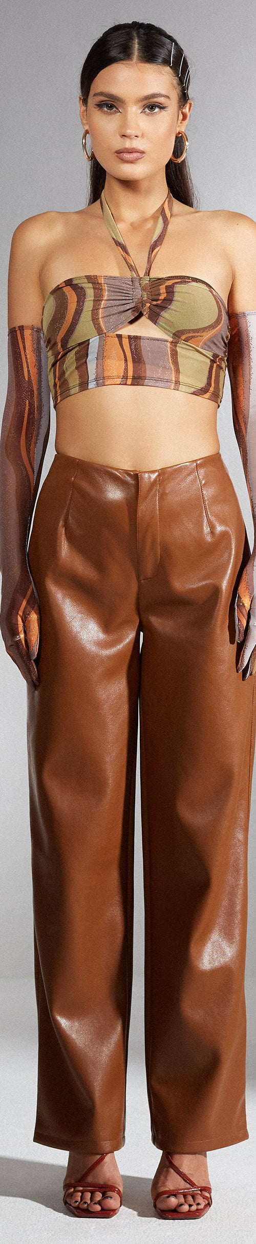 Image of MOTEL X IRIS Patria Trouser in PU Chocolate