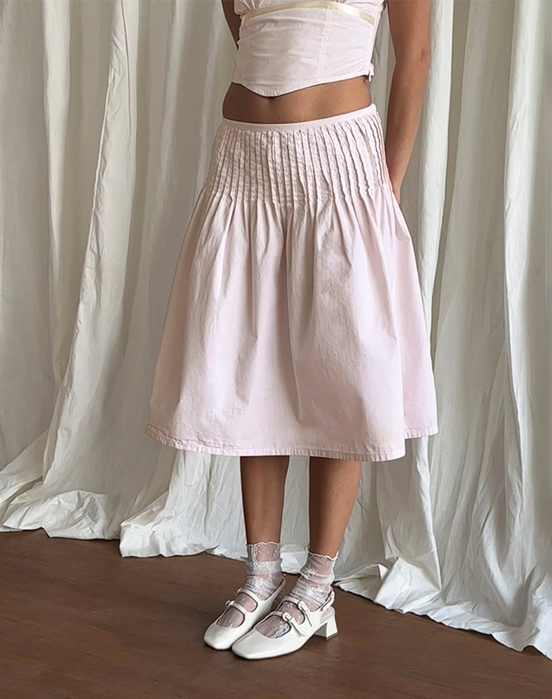 Asada Midi Skirt in Light Pink
