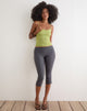 Immagine dei pantaloni capri cropped Asla in tessuto elasticizzato color antracite