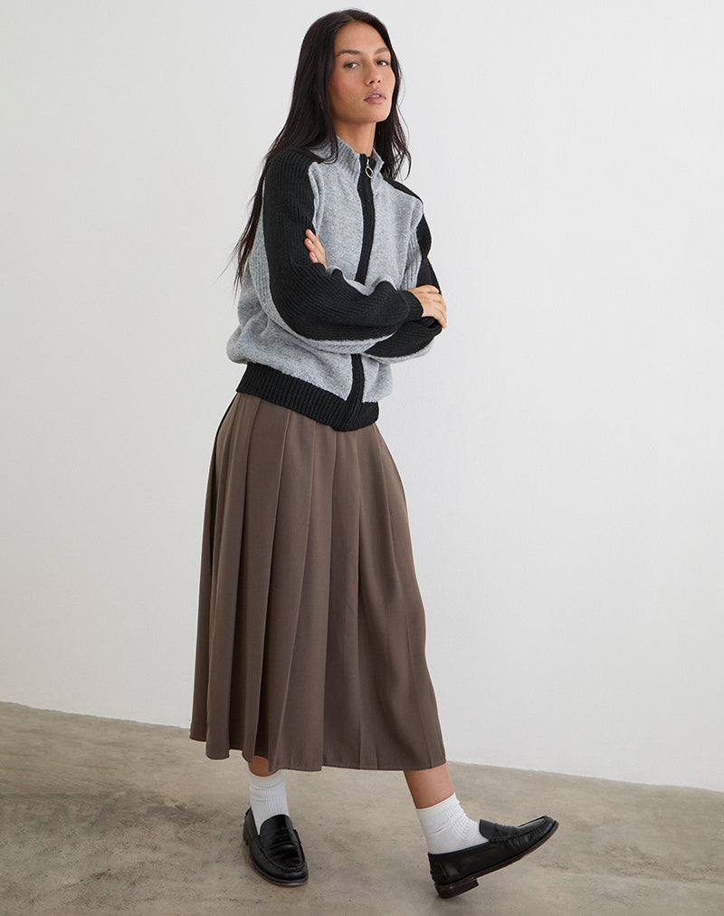 Imagen del jersey Asrar en punto gris y negro