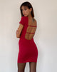 Image of Atina Open Back Mini Dress in Adrenaline Red