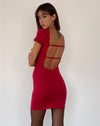 Image of Atina Open Back Mini Dress in Adrenaline Red
