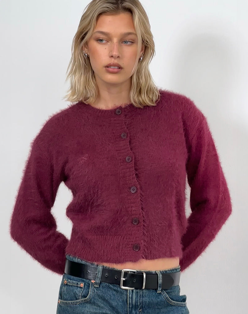 Image of Audrina Cardi in Fluffy Burgundy