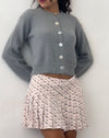 Image of Casini Pleated Micro Skirt in Cherry Pink Sketch Print