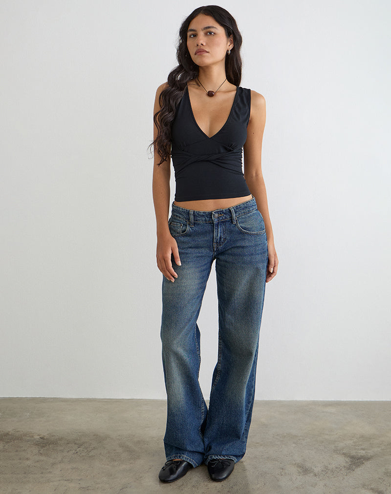 Image of August Tank Top in Rayon Jersey Black