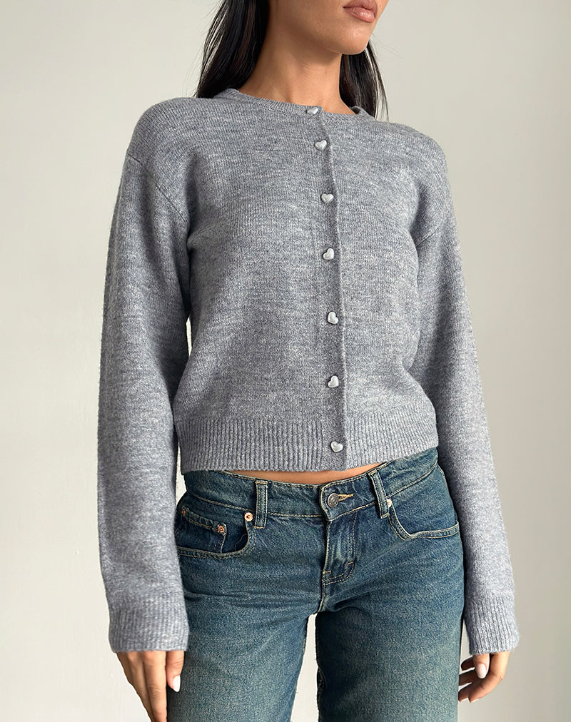 Cardigan Aura en gris poudré