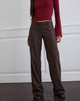 Image of Ganta Slim Trouser in Stripe Chocolate Brown