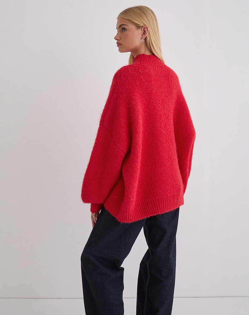 Image of Amato Oversized Jumper in Red