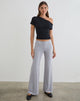 Image of Baku Wide Leg Trouser in Rayon Jersey Lilac Grey