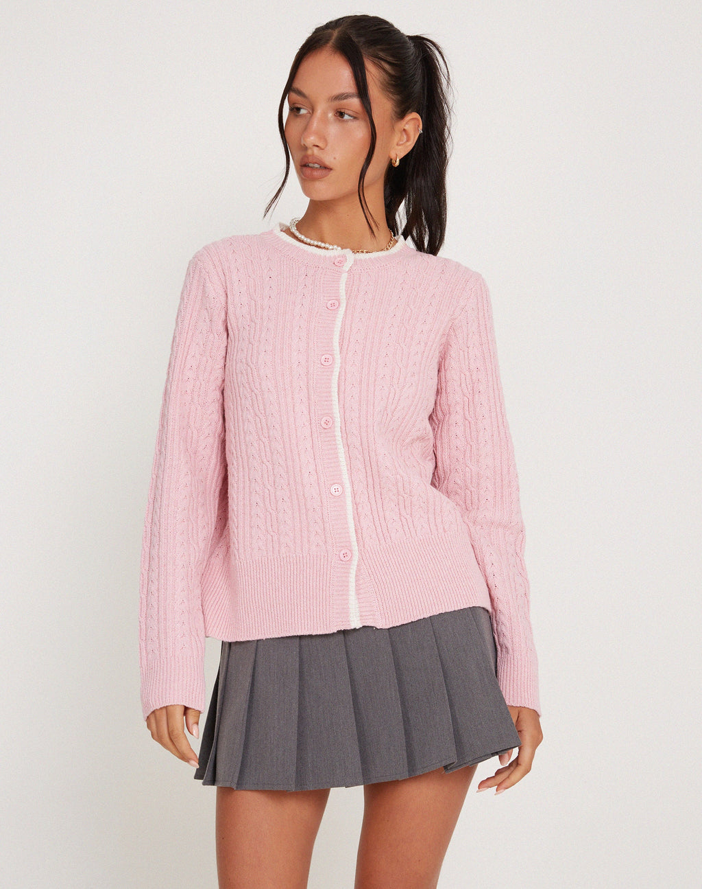 Cardigan Bavana en rose