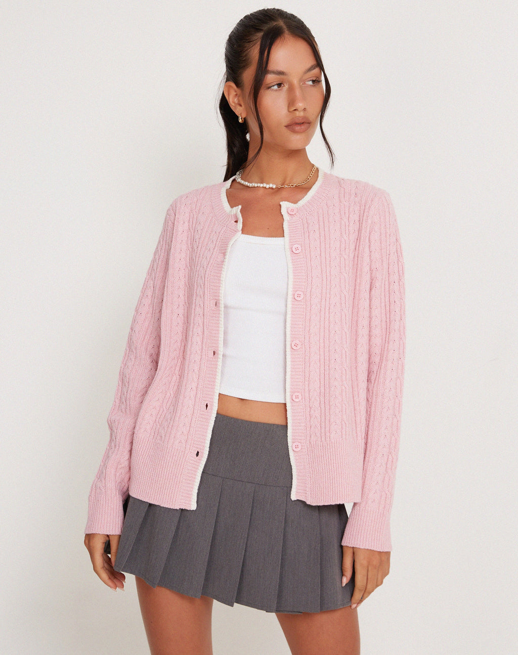 Cardigan Bavana en rose