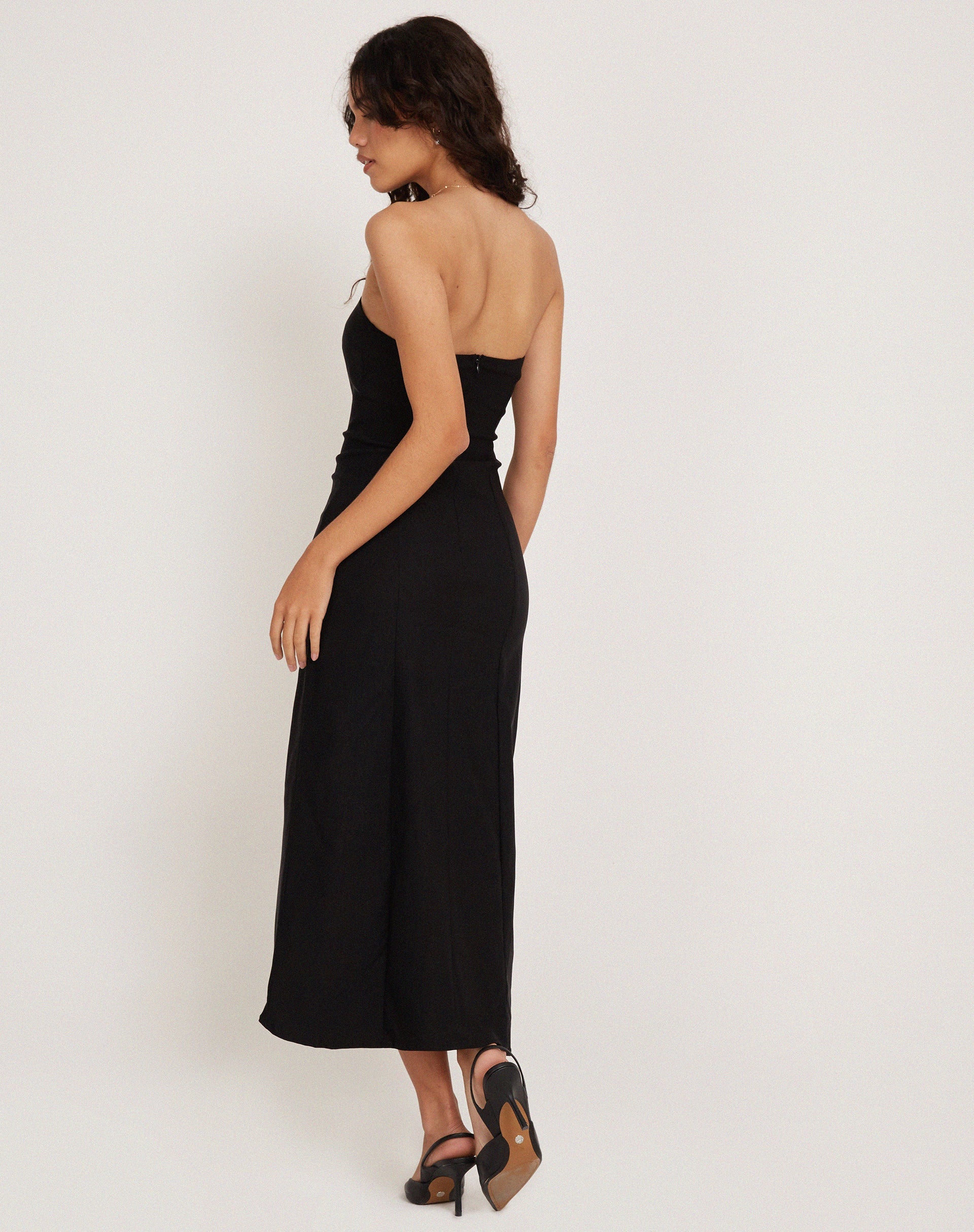 image of Bellini Bandeau Midi Dress in Black