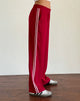 Image of Bennett Wide Leg Trouser in Tailoring Red with Pink Stripe