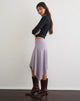 Image of Bilur Waterfall Midi Skirt in Grey Lavender