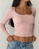 Image of Bovita Long Sleeve Top in Rib Pink