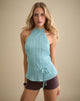 Image of Brienne Top in Chiffon Plisse Light Blue