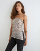 Image of Brilia Bandeau Top in Paisley Sequin Gold