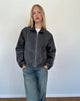 Image of Brittany Distressed Jacket in PU Black