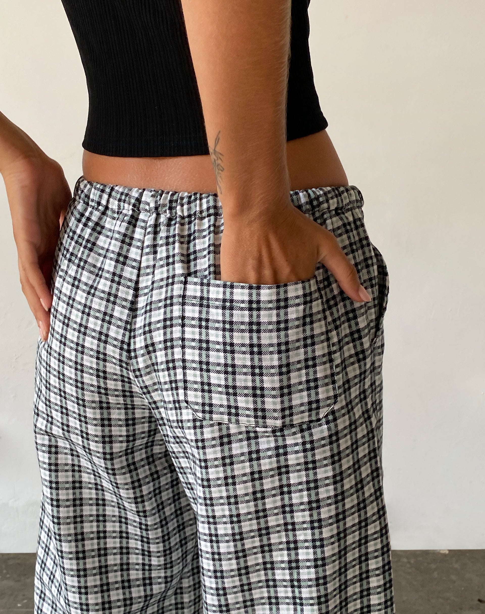 Brandy Check Wide Leg Trousers | Lirura – motelrocks-com-eur
