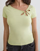 Image of Bunga Flower Cut Out Top in Pistachio
