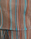  Blue and Brown Shimmer Plisse