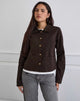 Image of Calva Boxy Jacket in Chocolate Brown