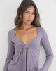 Image of Carina Long Sleeve Top in Jersey Grey Lavender