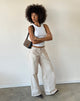 Image of Roomy Extra Wide Low Rise Jeans in Off White