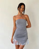 image of MOTEL X JACQUIE Carlie Bandeau Mini Dress in Slinky Grey