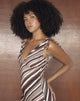 Image of Carmisa Dress in Mixed Stripe Chocolate