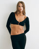 Image of Ceresi Long Sleeve Bolero Top in Black