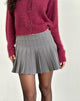 Image of Cida Pleated Mini Skirt in Dark Charcoal