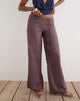 Image of Cisaw Trouser in Linen Deep Taupe Brown