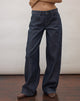 Image of Low Rise Roomy Jeans in Stripe Indigo