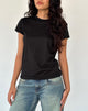 Image of Clio Baggy Tee in Black Tissue Jersey