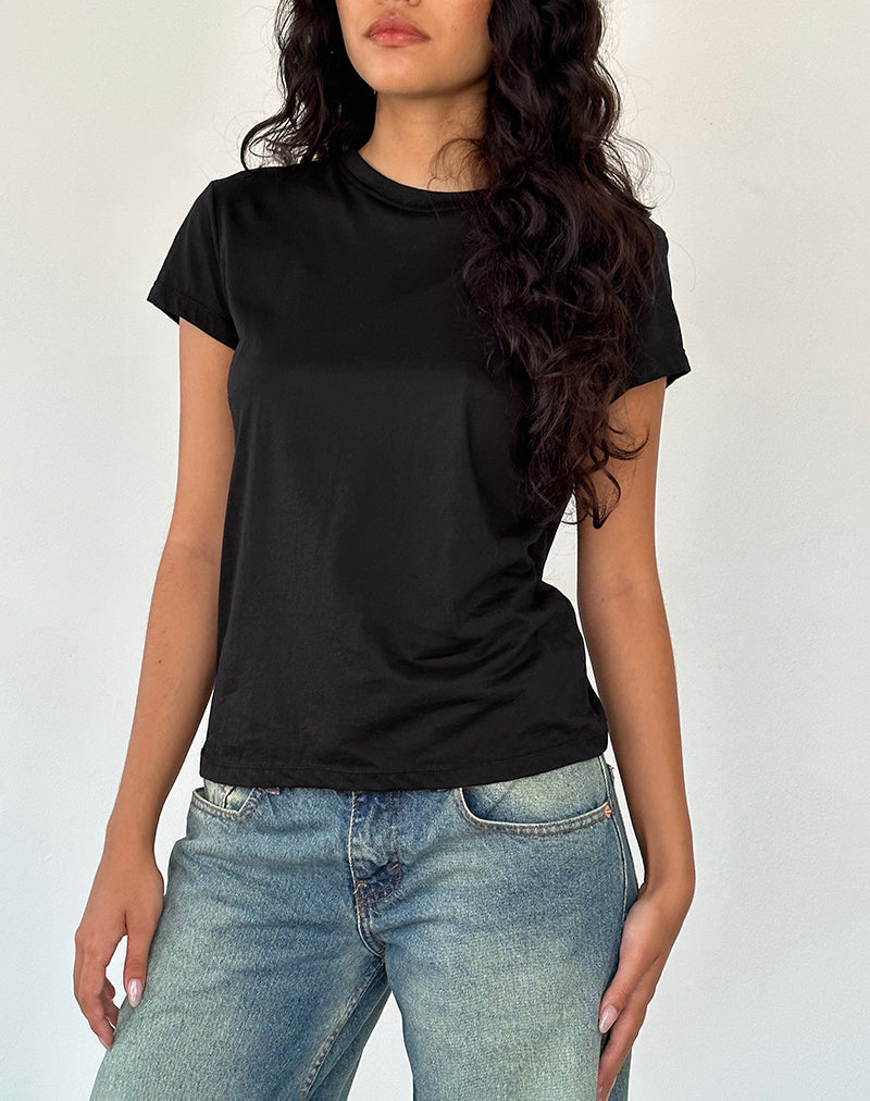 Clio Baggy Tee en tejido Jersey negro