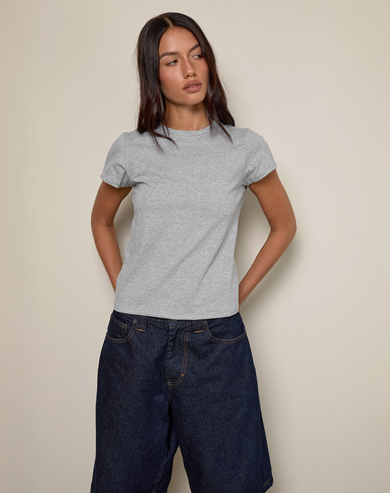 Image of Clio Baggy Tee in Grey Marl