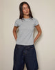 Image of Clio Baggy Tee in Grey Marl