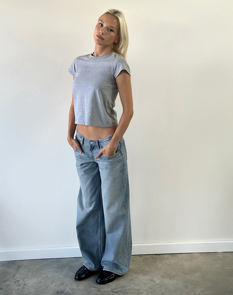 Image of Clio Baggy Tee in Grey Marl
