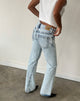 Image of Low Rise Twisted Seam Jeans in 80's Blue Wash