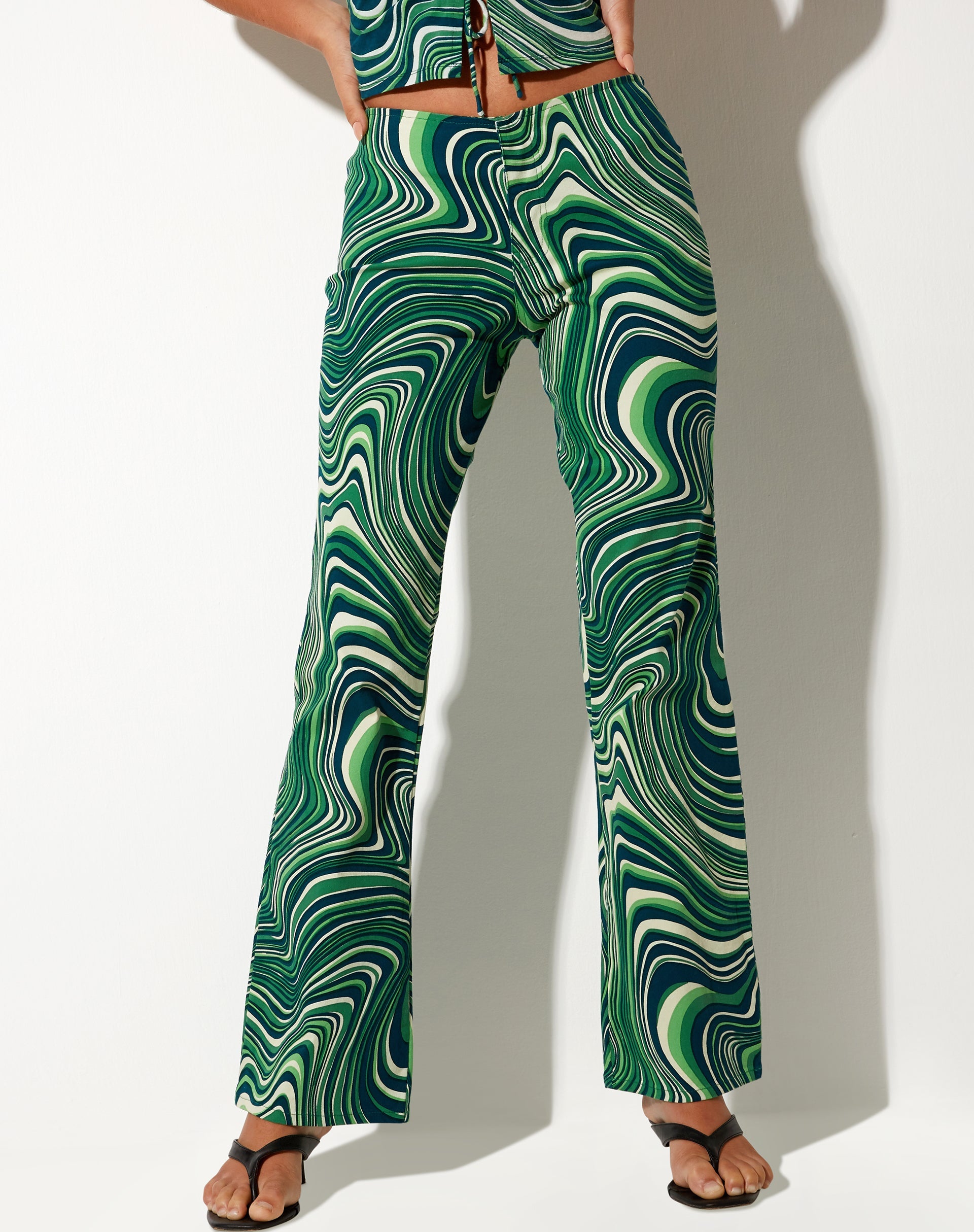 Image of Coban Trouser in 70s Ripple Green