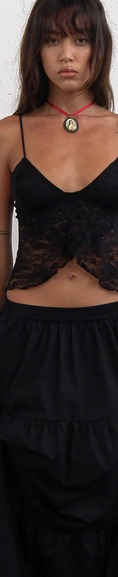 Image of Cojira Lace Butterfly Top in Black
