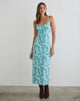 Image of Collete Midi Dress in Winding Ivy Blue