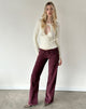 Image of Low Rise Parallel Trouser in Corduroy Burgundy