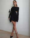 image of Cordelia Long Sleeve Cut Out Mini Dress in Black