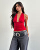 Image of Cosimo Halterneck Top in Red